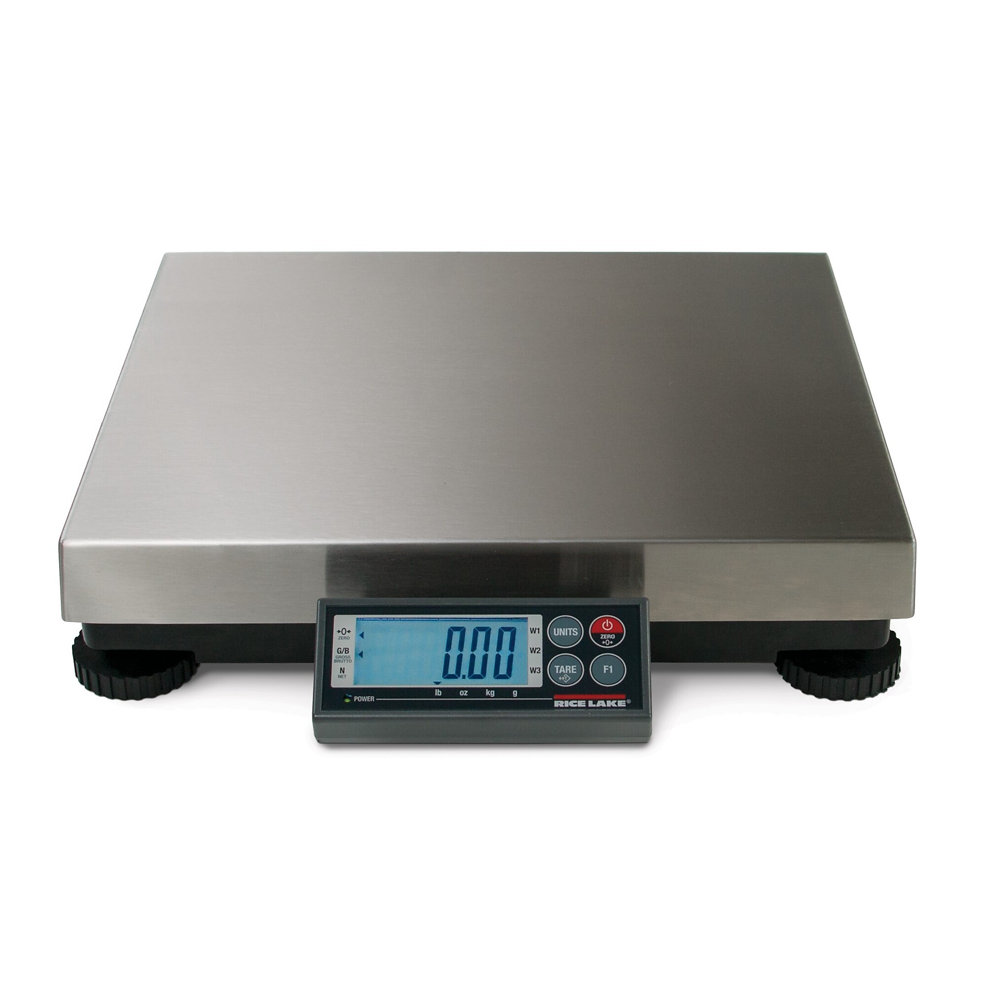Rice Lake Bench Scale - 100 x 0.02lb, Stainless Steel Platter, 100-Lb. Capacity, 12in. x 16in. Platform, Model# BP 1216-50S